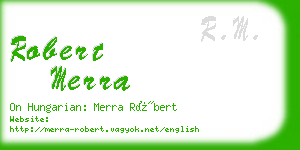 robert merra business card